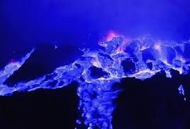 Ijen Crater Blue Fire Phenomenon elektrik.